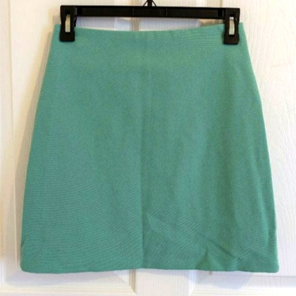Mint Green Plain A-Line Miniskirt Small - Picture 2 of 4